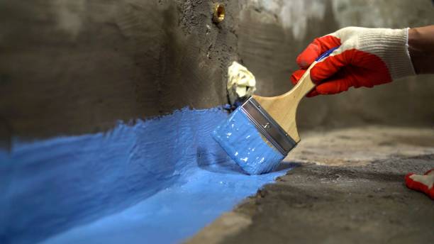 Commercial Waterproofing project at a Woodland, MI business property by SJ Waterproofing Pros